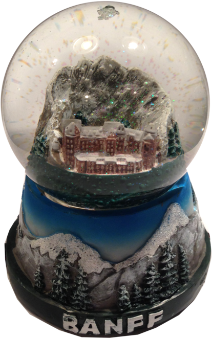 Small Snow Dome Or Snow Globe - Snow Globe In Banff Clipart (500x714), Png Download