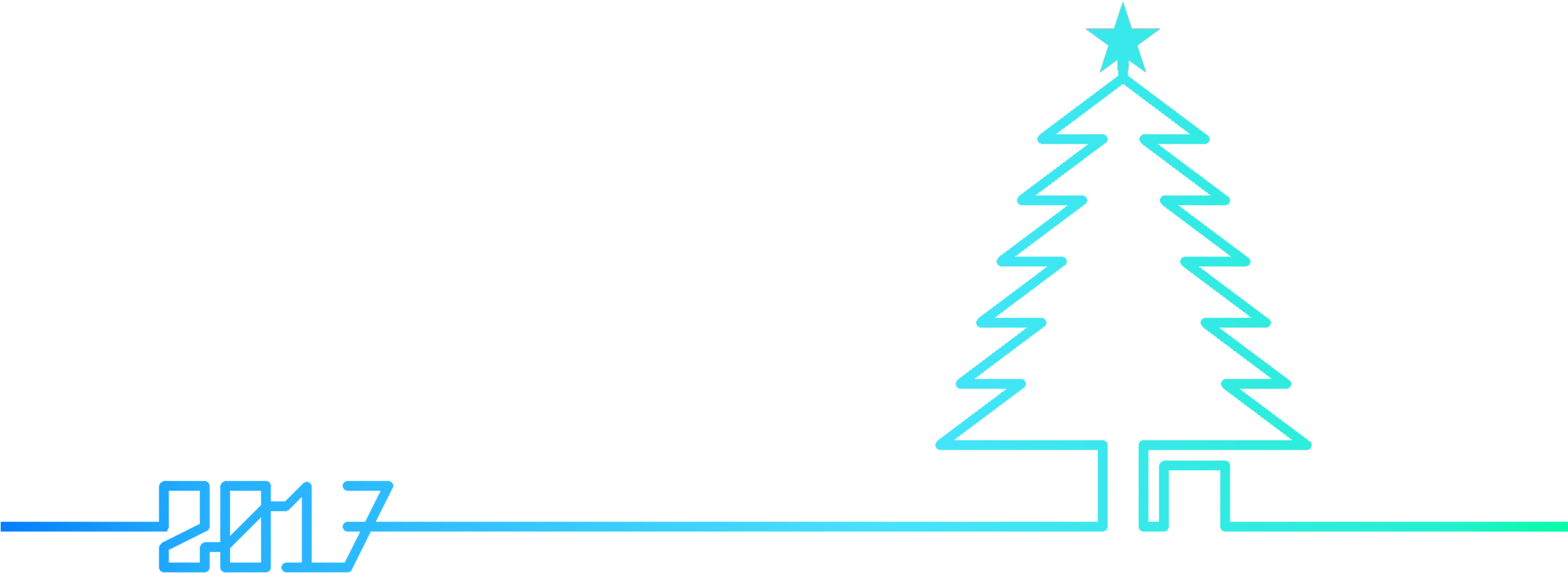 This Free Icons Png Design Of 2017 Christmas Tree Blue - Christmas Tree Clipart (2400x1350), Png Download