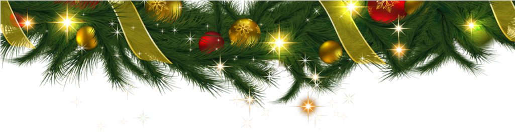 Christmas Garland - Christmas Garland Transparent Background Clipart (1024x491), Png Download