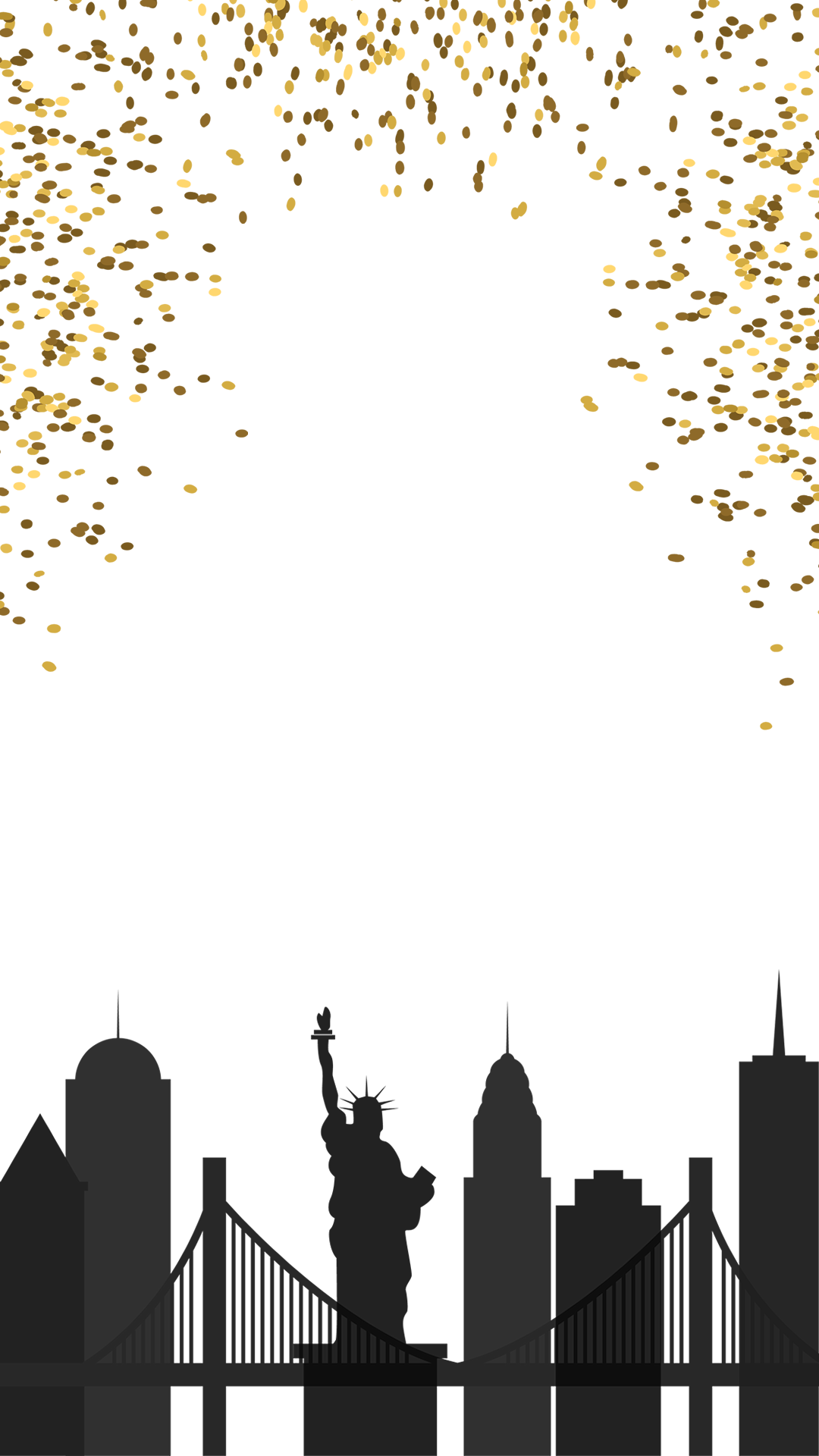 Nyc Silhouette Png - Statue Of Liberty Clipart (1080x1920), Png Download