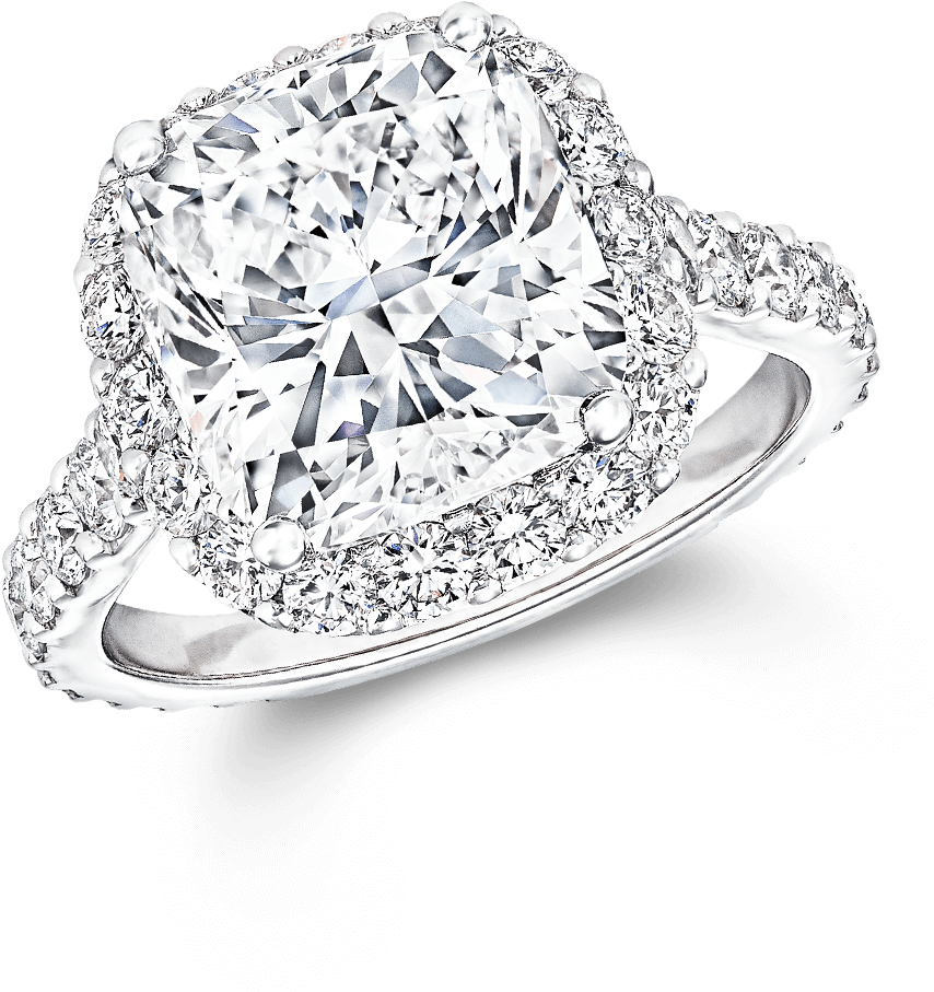A Graff Cushion Cut Icon Engagement Ring - Engagement Ring Clipart (2000x2000), Png Download