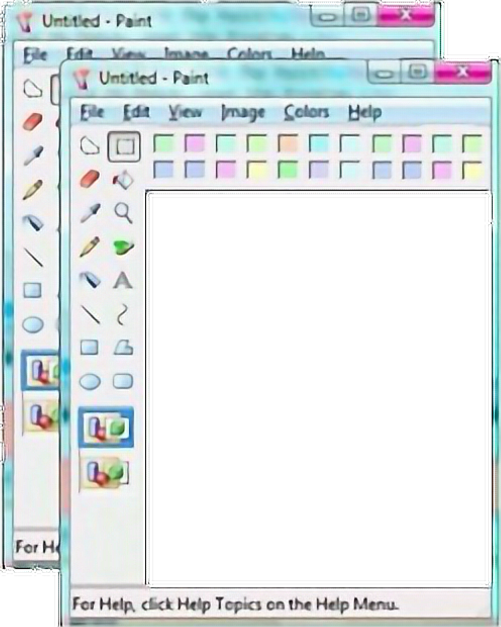 Vaporwave Aesthetic Sticker By - Paint Clipart (1024x1280), Png Download