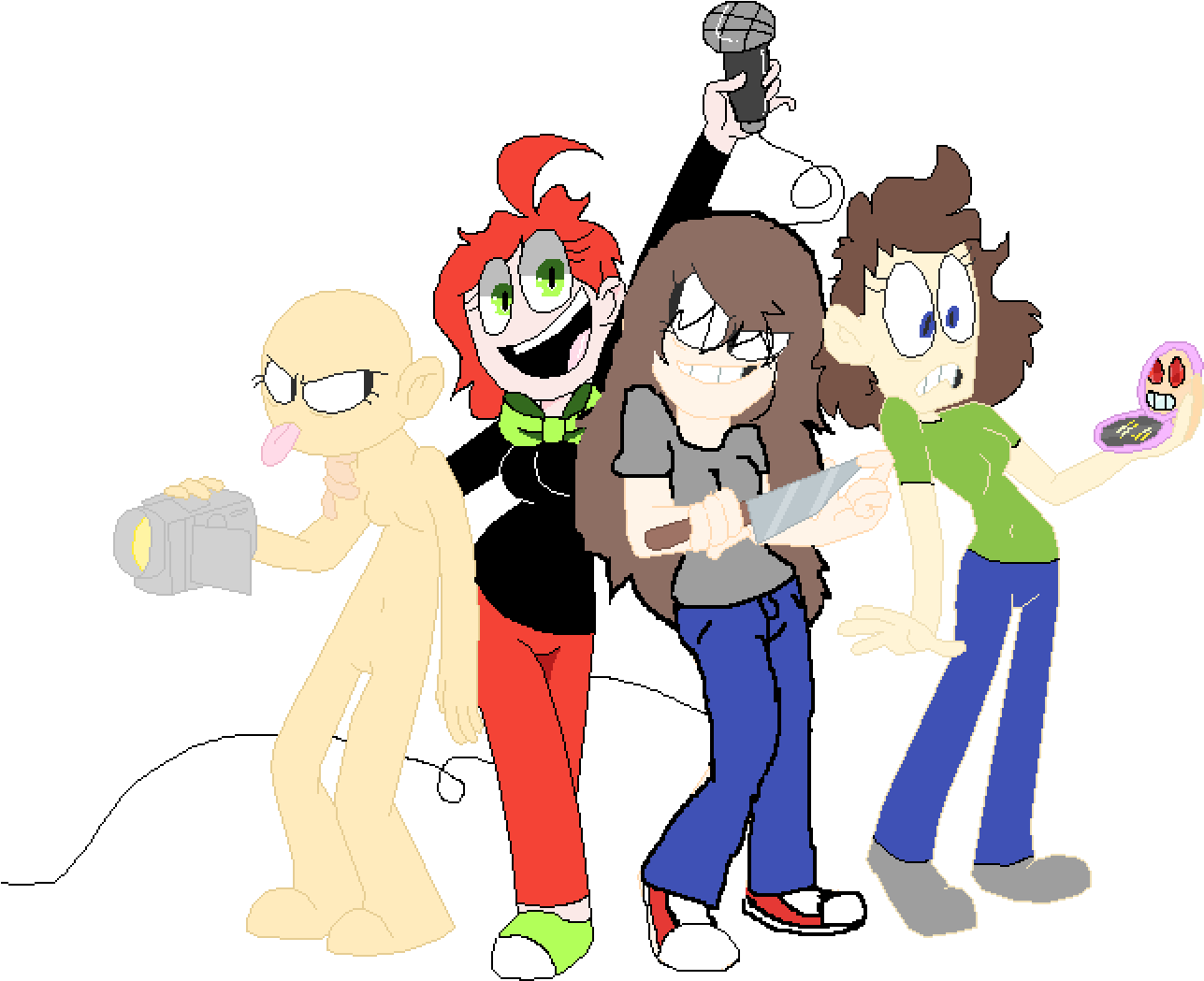 Dont Mind The Knife In My Hand~~ - Cartoon Clipart (1400x1100), Png Download