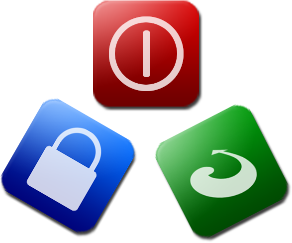 If You Dislike The New Windows Vista Shutdown Menu, - Shutdown Restart Lock Icons Clipart (590x572), Png Download