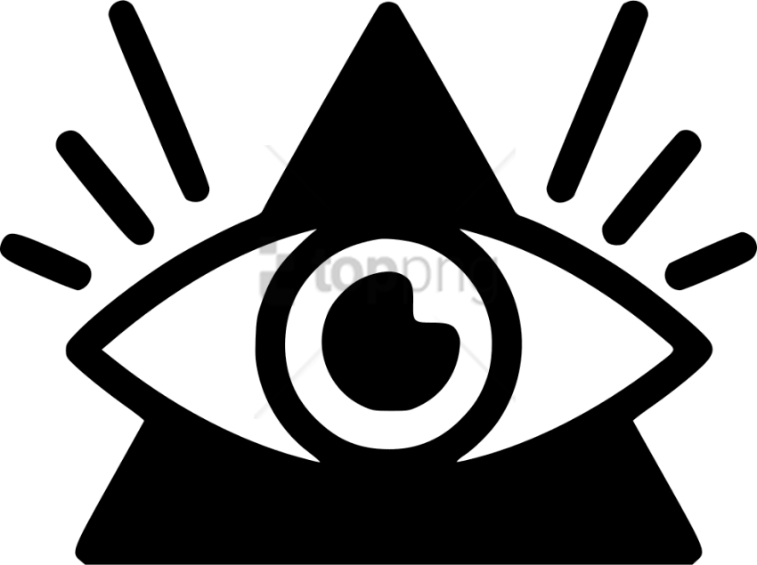 Free Png All Seeing Eye Line Icon Png Image With Transparent - All Seeing Eye Transparent Clipart (850x635), Png Download