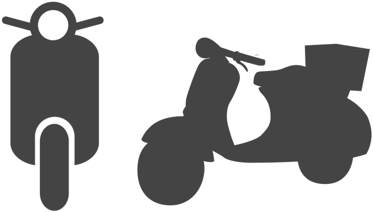 Icon Scooter Bike Symbol Transportation Transport - Simbolo De Entrega Png Clipart (960x650), Png Download