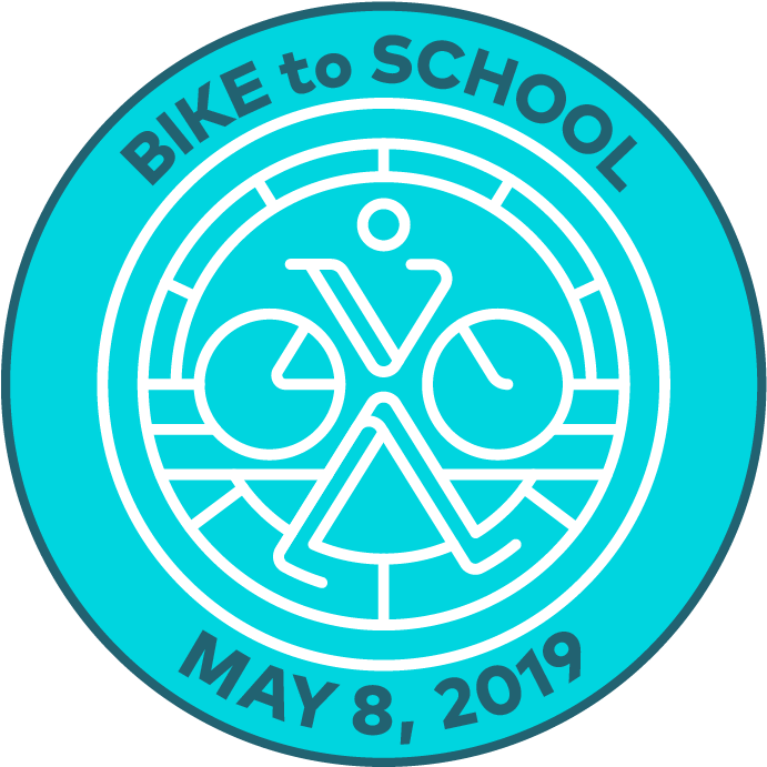 Bike To School Day Logo 2019-01 - Logo Clipart (834x834), Png Download