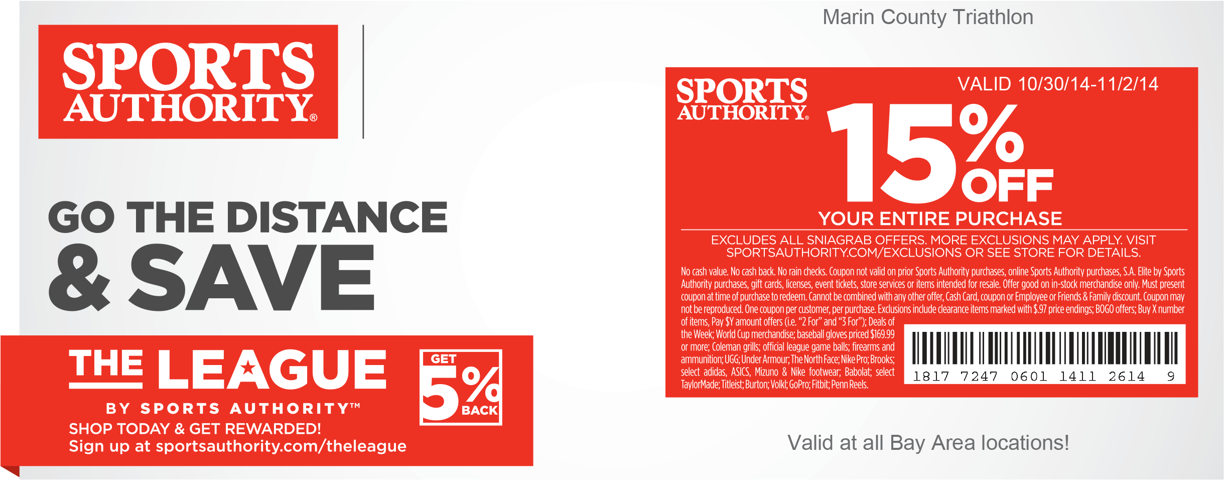 Sports Authority Coupon Clipart (2563x1113), Png Download