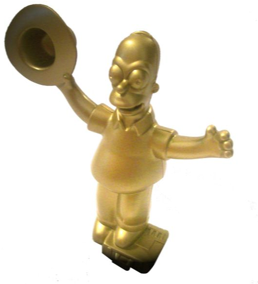 Merchandise Icon - Golden Homer Simpson Clipart (538x599), Png Download