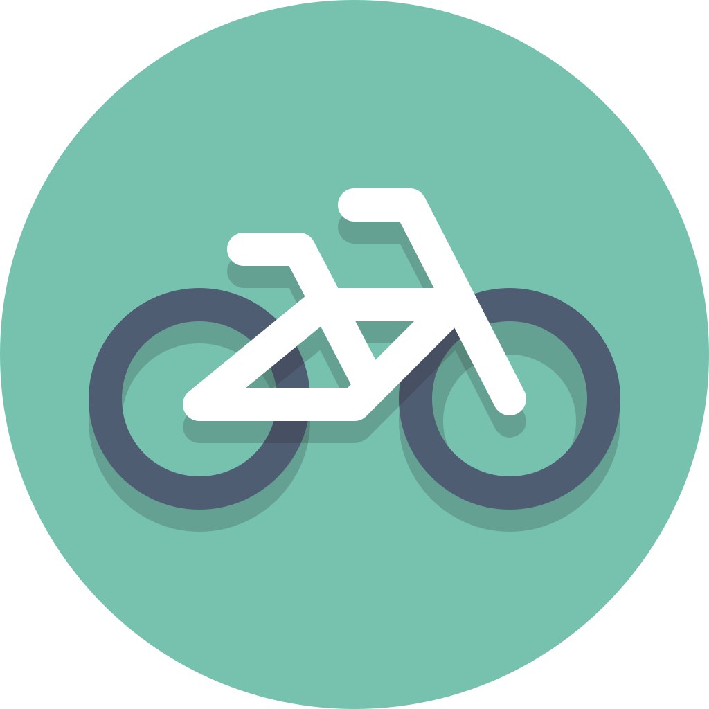 Circle Icons Bike - Bike In Circle Icon Clipart (1024x1024), Png Download