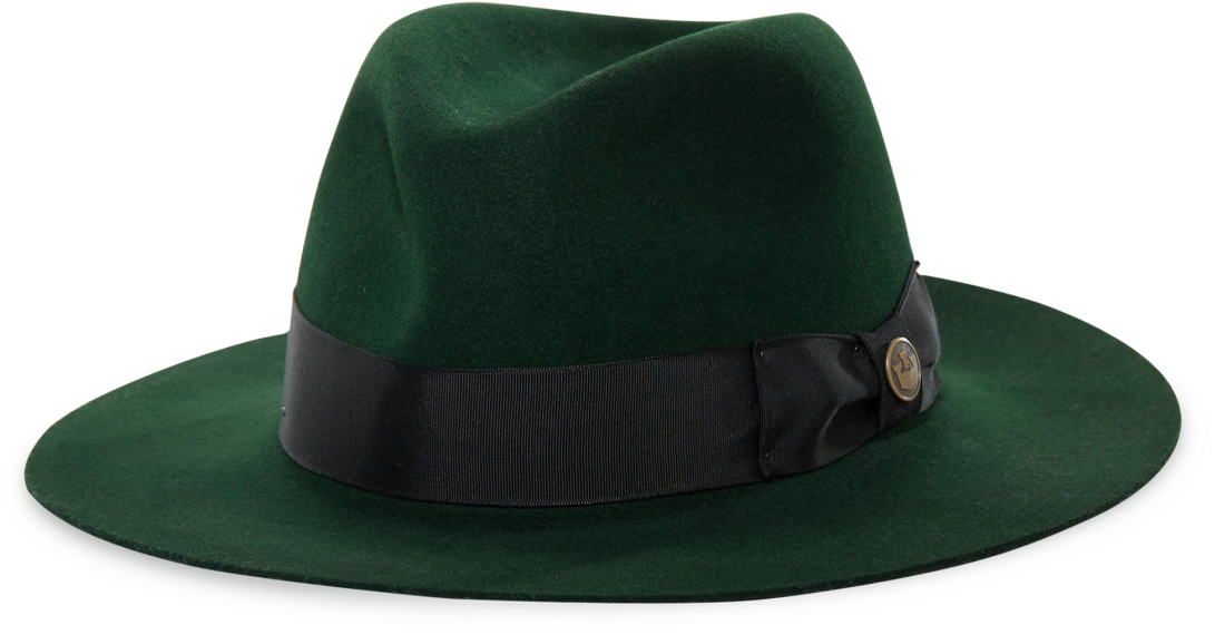 County Line Wide Brim Fedora Hat In Forest Green - Fedora Clipart (1120x1120), Png Download