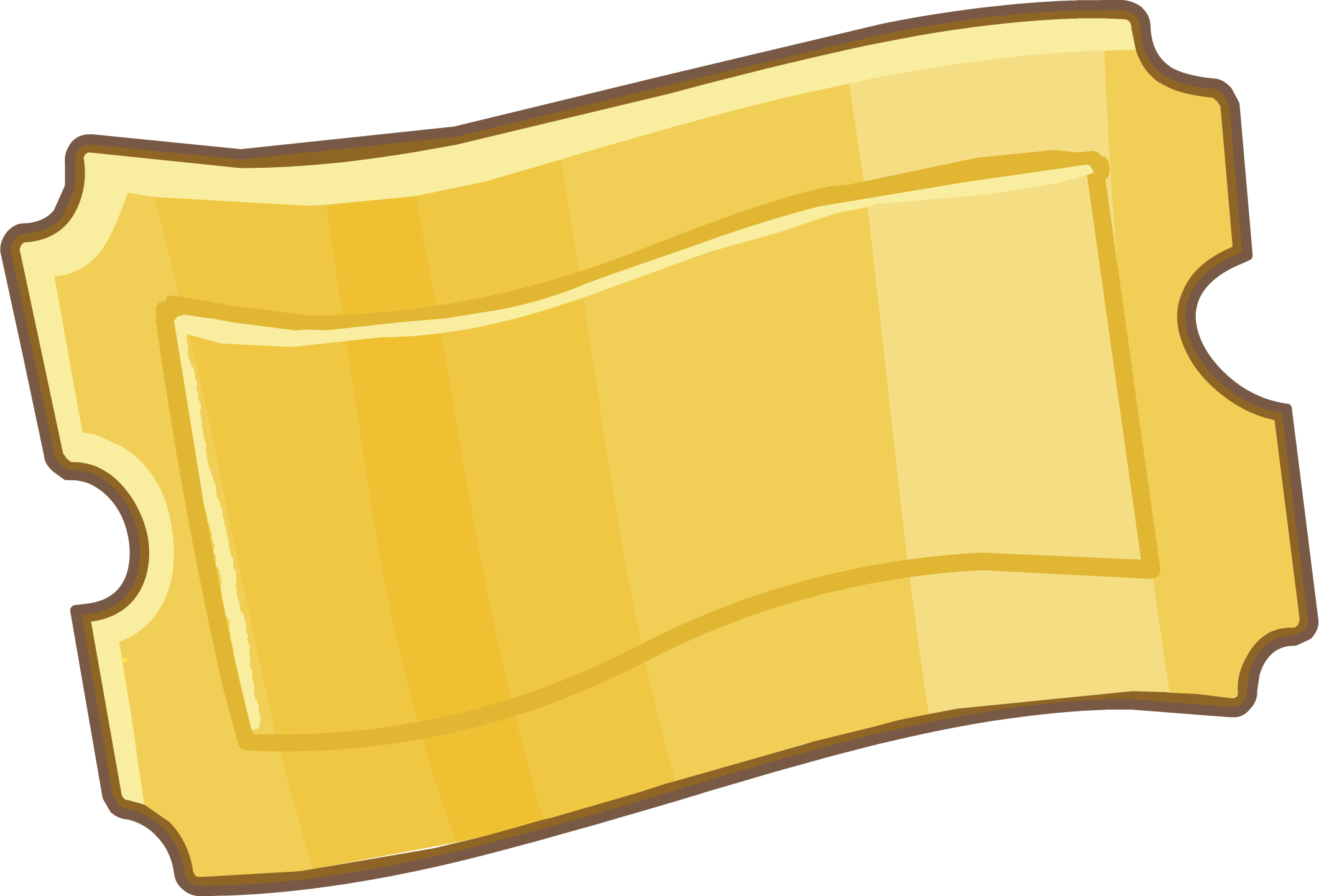 Blank Golden Ticket Group - Transparent Ticket Clipart - Png Download (2122x1442), Png Download
