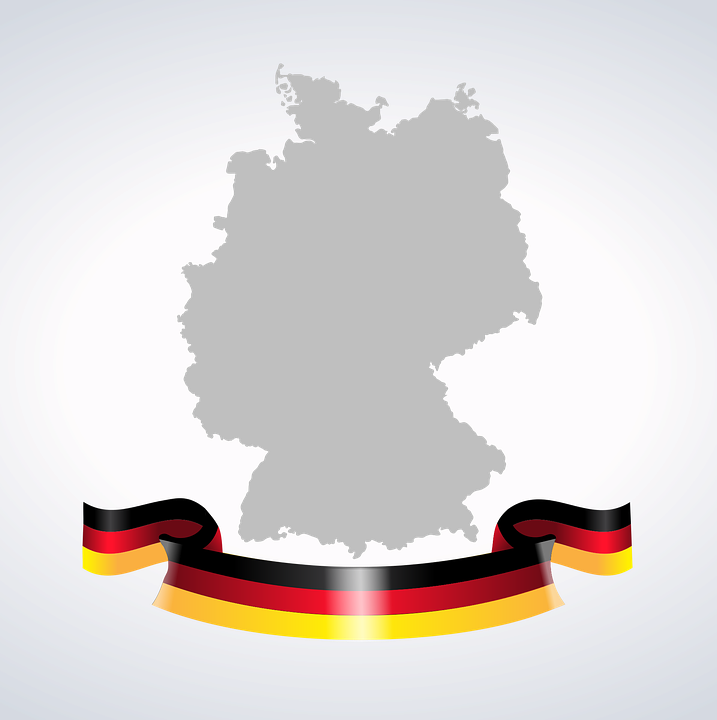 Germany Map Germany Map Contour Borders Outline - Grey Map Germany Clipart (717x720), Png Download
