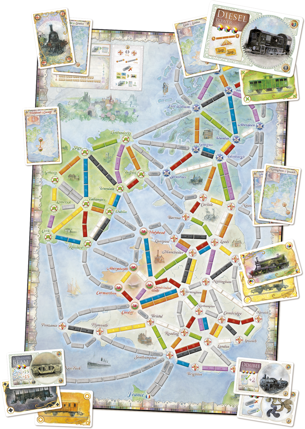 Original1500 X - Ticket To Ride Uk Map Clipart (1500x1500), Png Download