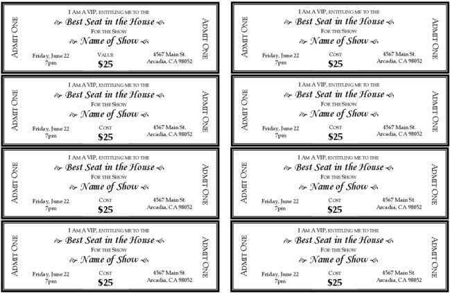 Event Ticket Template - Event Tickets Clipart (792x612), Png Download