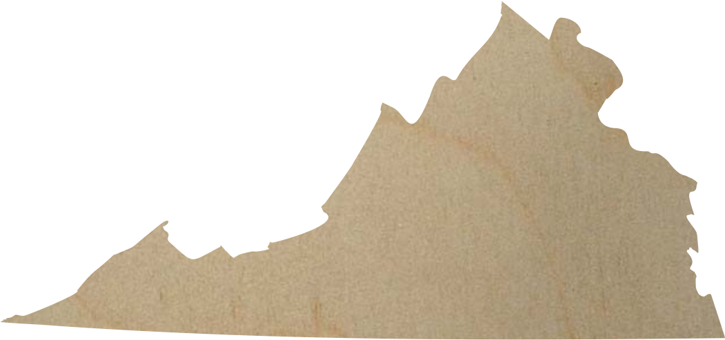 State Wood Shape Cutout Transparent Background - Virginia Election Results 2018 Clipart (1124x1690), Png Download