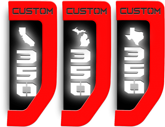 Fender Badge Replacements Your State Outline Illuminated - Graphics Clipart (600x599), Png Download