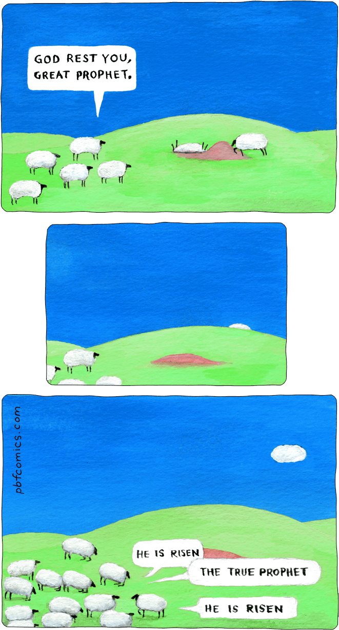 Lamb Of God - He Is Risen Sheep Clipart (700x1258), Png Download