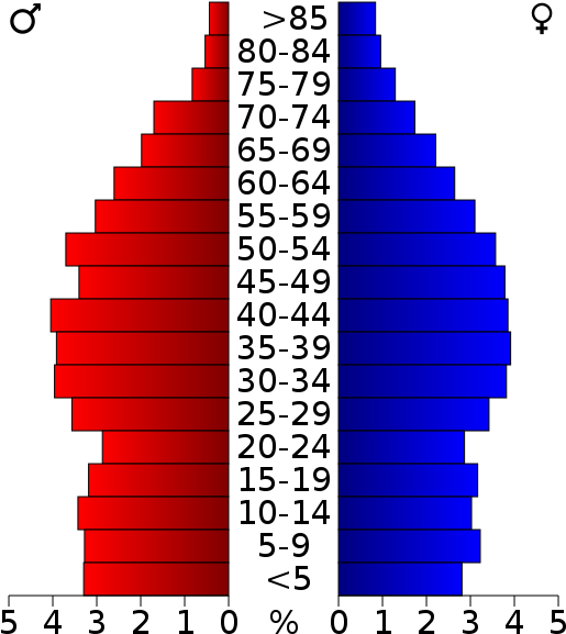 Usa Grainger County, Tennessee - Population Pyramid Of Boulder Clipart (520x600), Png Download