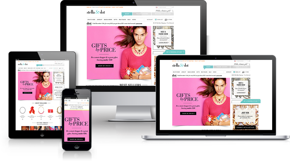 Stella & Dot Designs An Irresistible Line Of Fashion - Prestashop Mobile Theme Clipart (958x532), Png Download