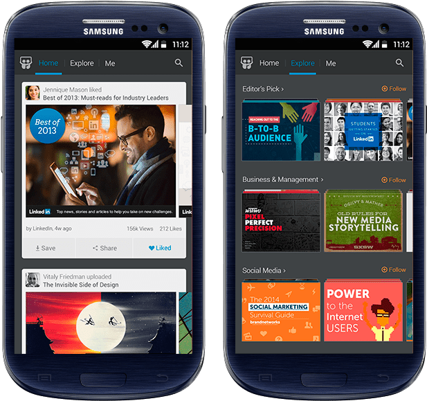 Moreover, The Android Launch Comes Along With A Great - Linkedin Slideshare Mobile App Clipart (640x628), Png Download