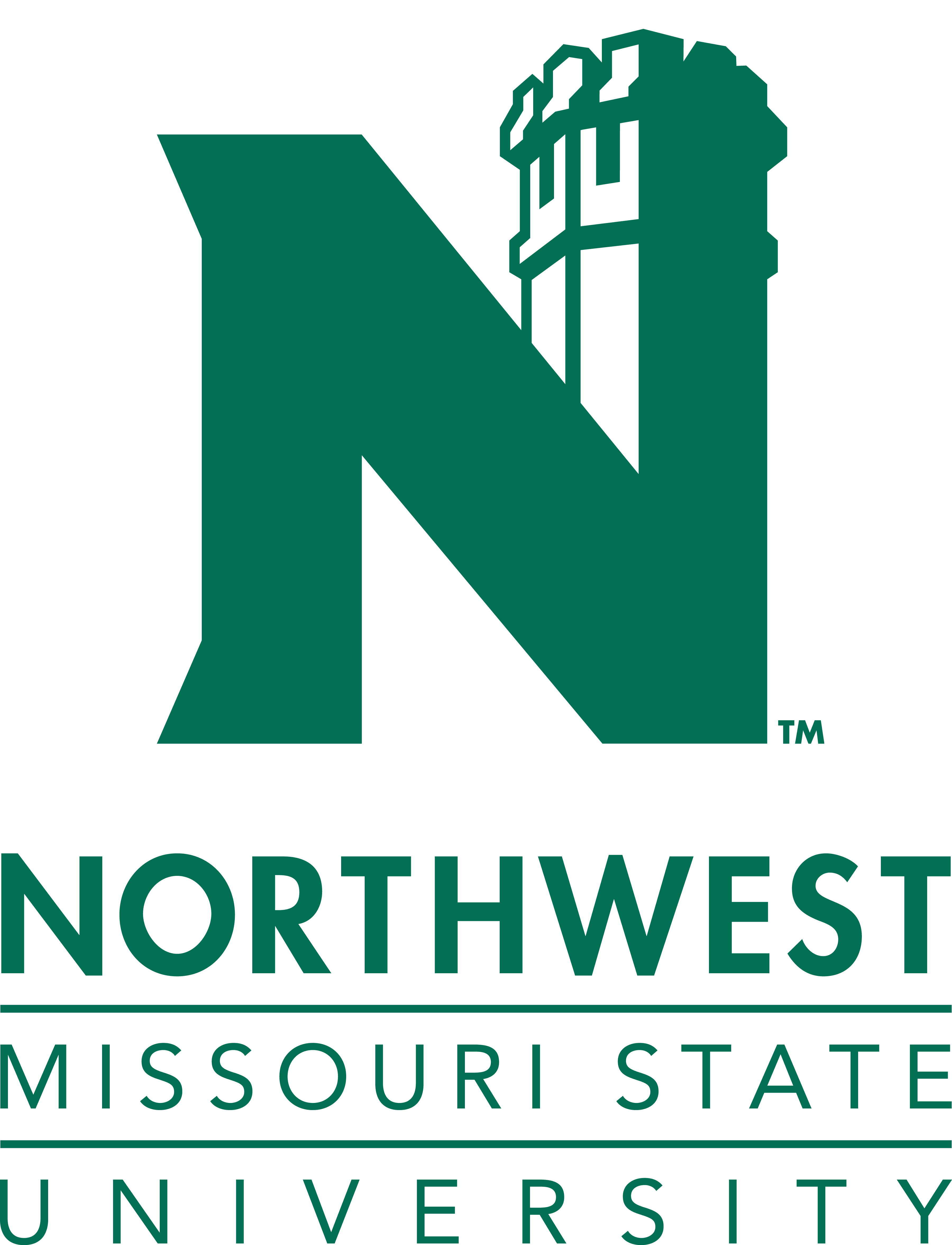 N Triple-stacked - Northwest Missouri State University N Clipart (3600x4705), Png Download