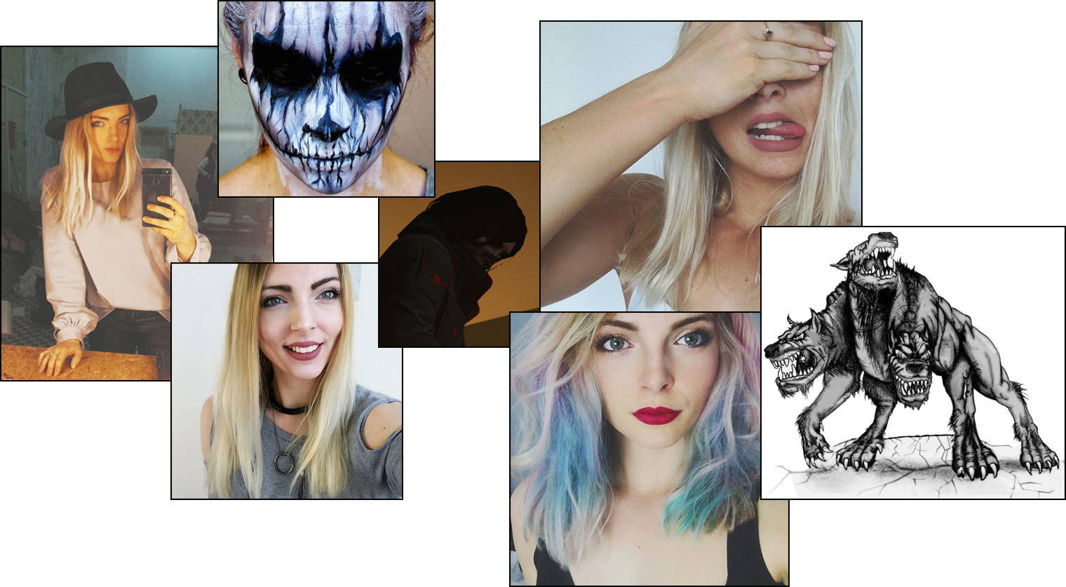 Chloeeeecerberus - Collage Clipart (1520x837), Png Download