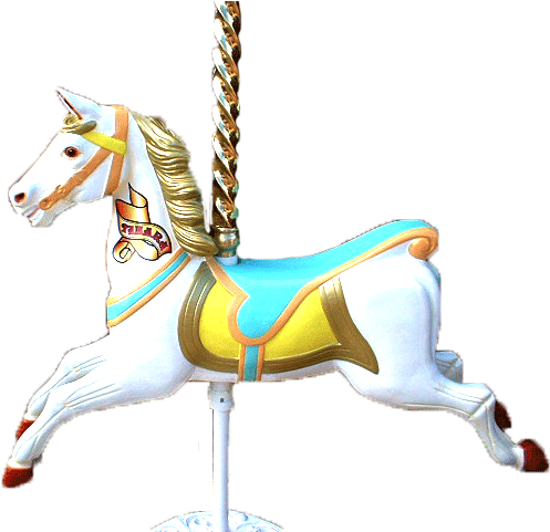 Amusement Park Carousel Transparent Background Png - Horse Carousel Clipart (640x480), Png Download