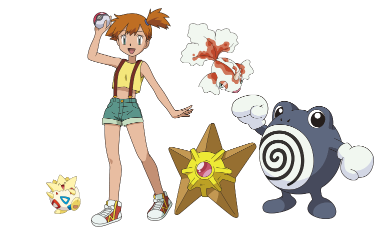 Goldeen - Staryu - Togepi - Poliwhirl - Pokemon Poliwhirl Clipart (760x461), Png Download