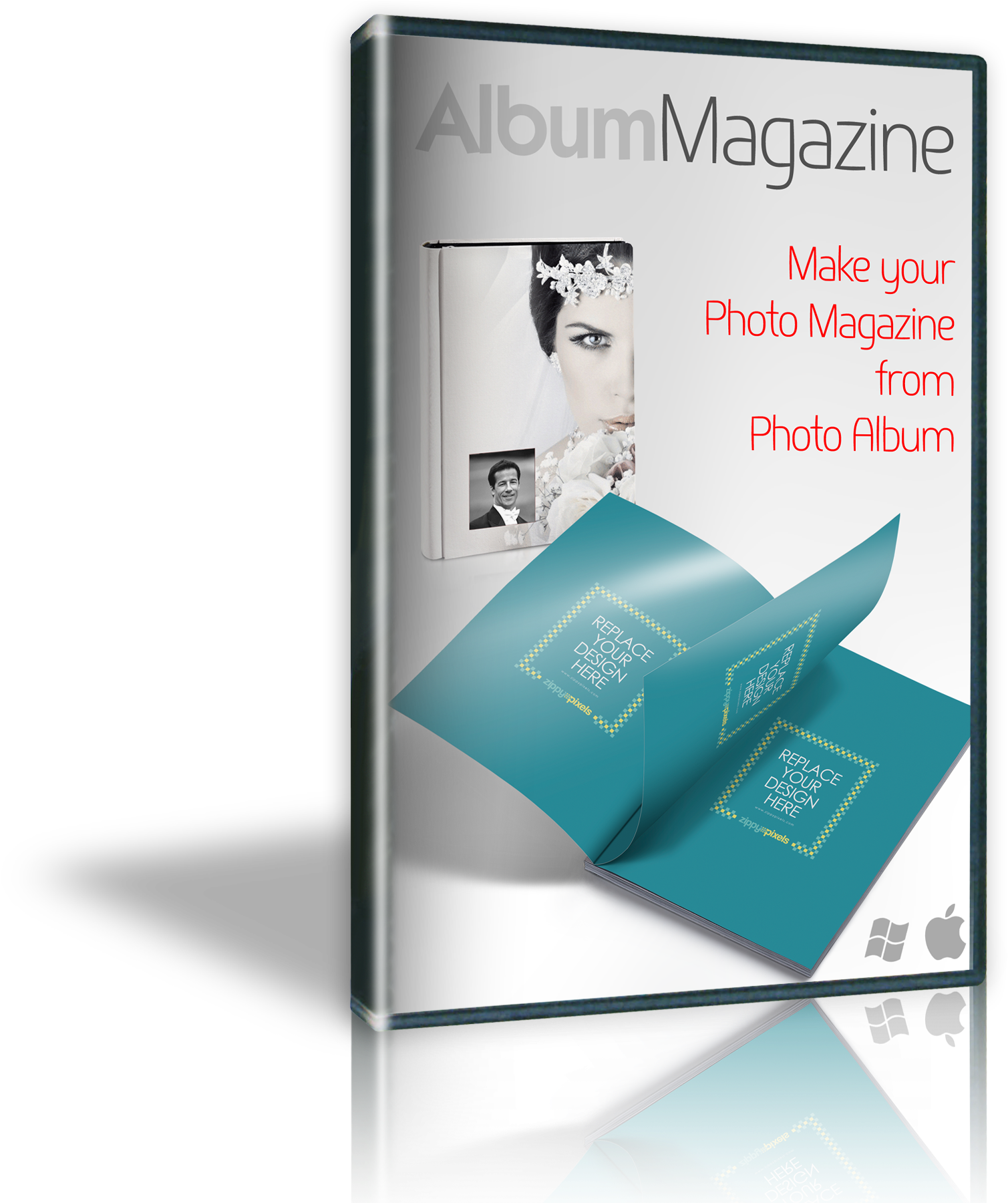 Albummagazine Mac [download] - Book Psd Clipart (1800x1800), Png Download