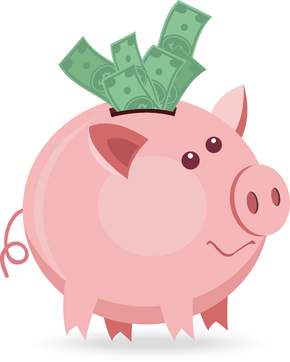 Piggy Bank Money Clipart - Png Download (956x1193), Png Download