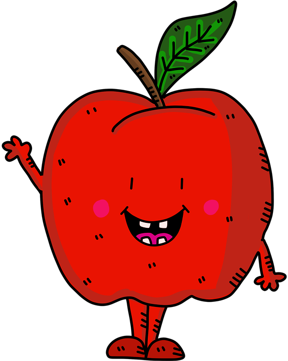Apple Poire Red Apple Snow White Fruit Clipart (720x720), Png Download