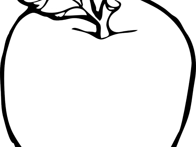 White Apple Cliparts - Apple Clipart For Coloring - Png Download (640x480), Png Download
