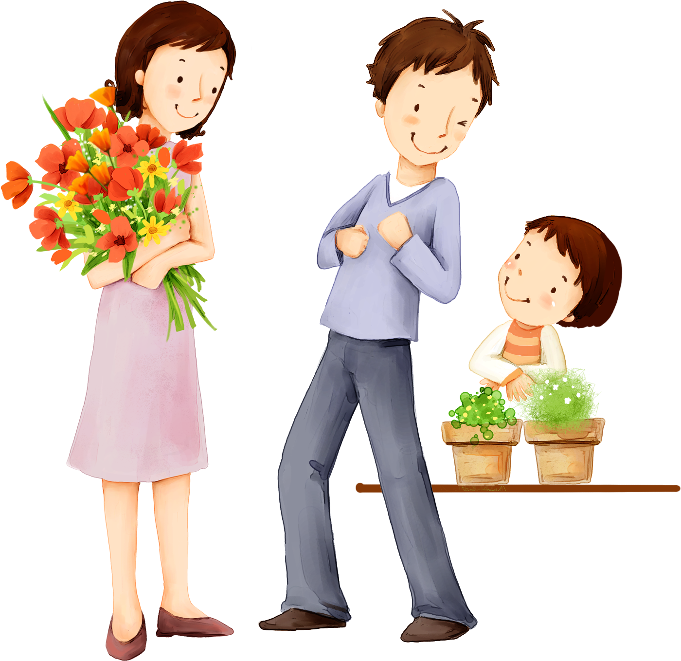 Family Happiness Child Cartoon Illustration Illustration Family Cartoon Png Clipart Large Size Png Image Pikpng