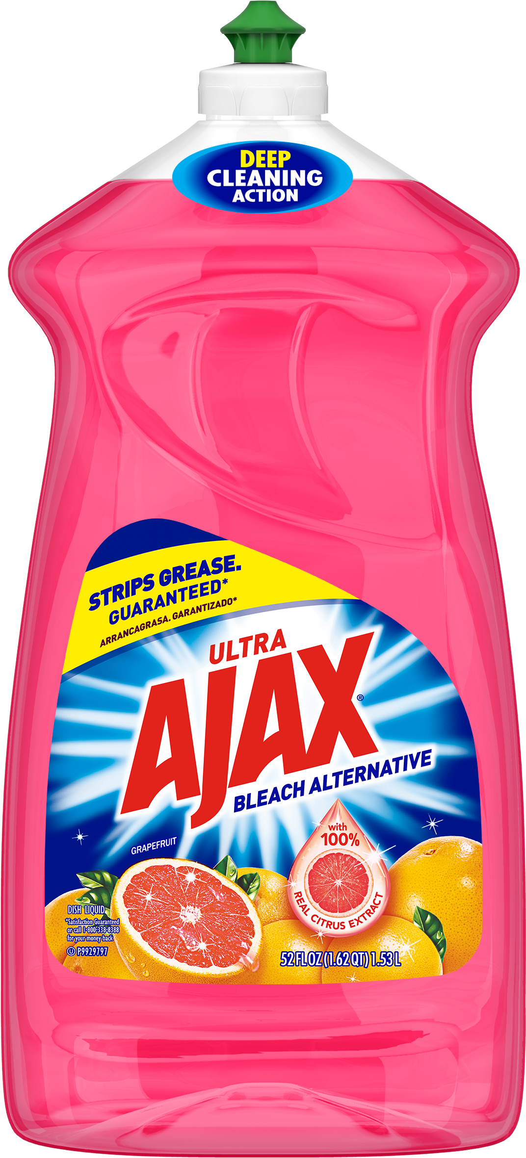 Ajax Ultra Triple Action Liquid Dish Soap, Bleach Alternative - Ajax Bleach Alternative Clipart (2500x2500), Png Download