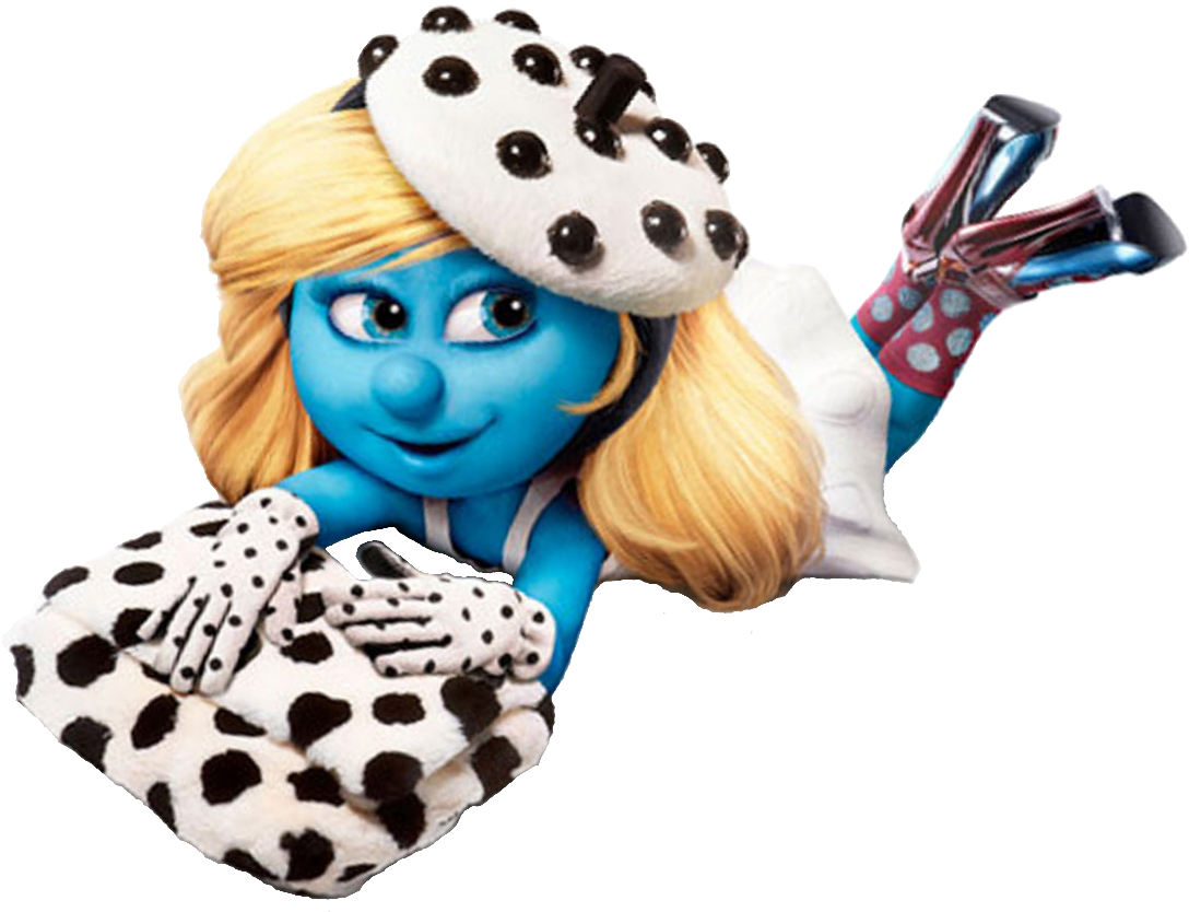 Smurfette Bazzar - Smurfette Harper's Bazaar Clipart (1117x860), Png Download