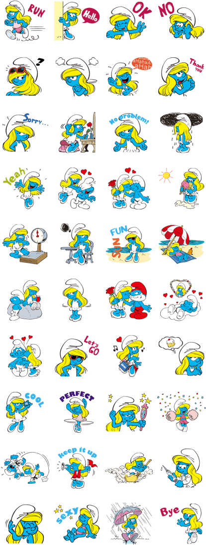 Previous - Smurfs Stickers Line Clipart (420x1121), Png Download