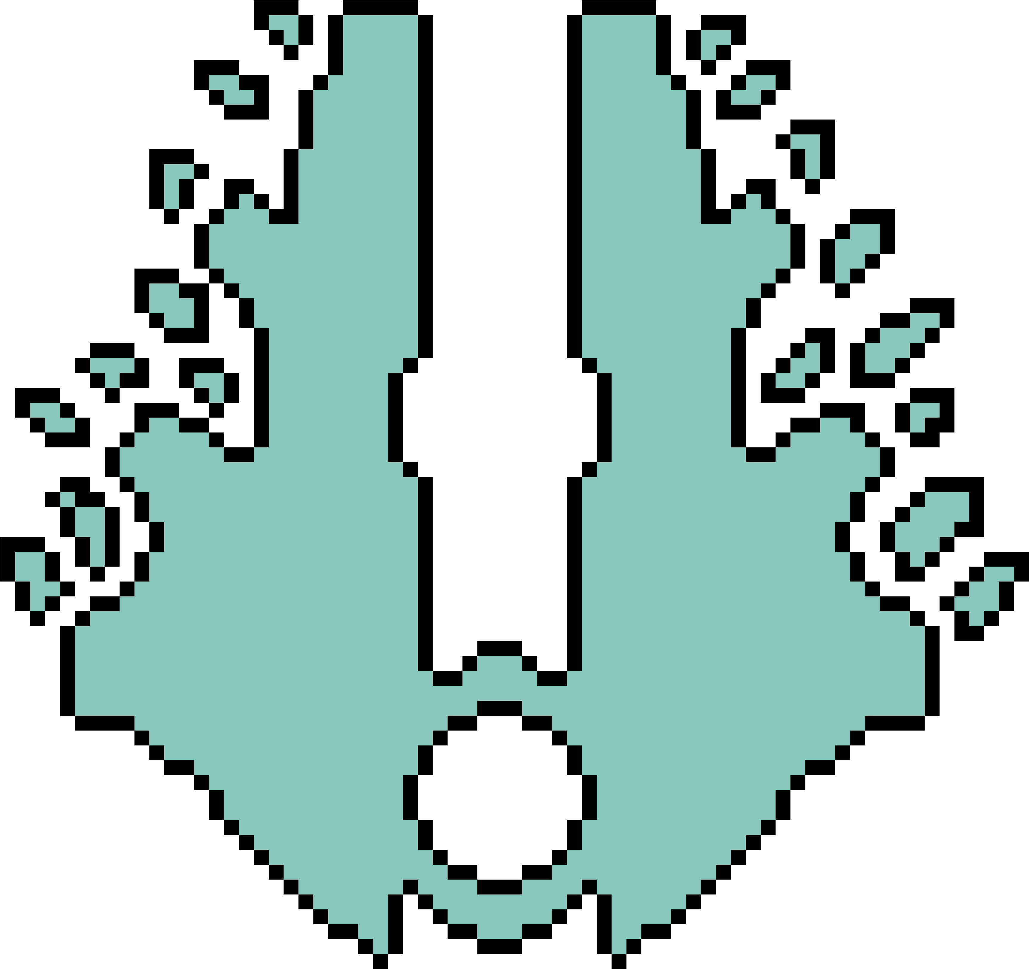 Covenant Symbol - Halo Legacy - Pixel Art Circle Clipart (3450x3350), Png Download