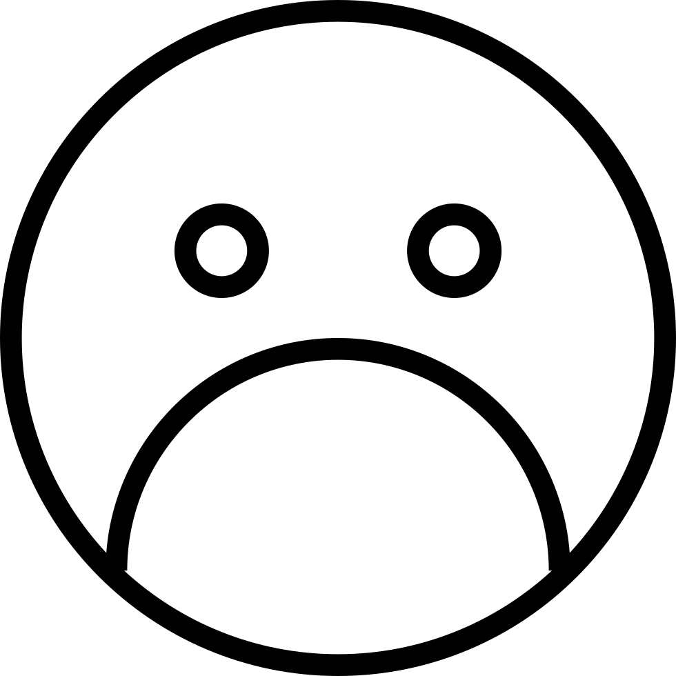 Sad Face Svg Png Icon Free Download - Circle Clipart (980x980), Png Download