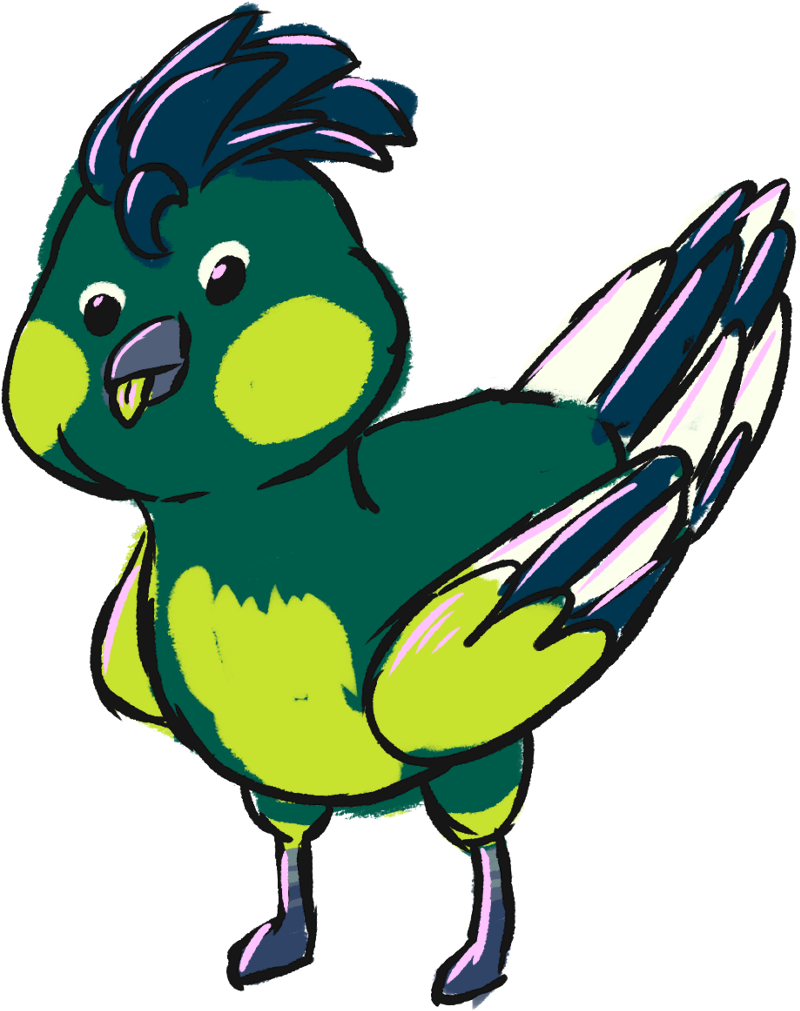 Birb Derpy Dood - Parakeet Clipart (1280x1120), Png Download