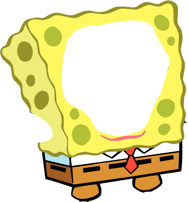 But It's Necessary As We Need To Cut Photos Into Pieces - Spongebob Squarepants Clipart (614x653), Png Download