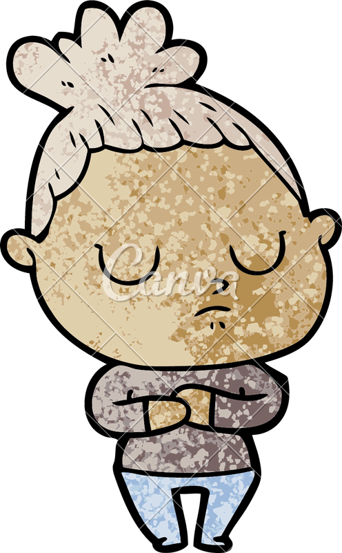 Calm Clipart Calm Woman - Cry Hand Draw - Png Download (496x800), Png Download