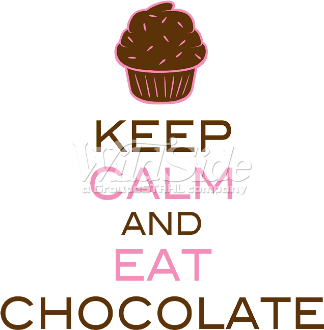 Keep Calm Eat Chocolate - Cupcake Clipart (675x675), Png Download