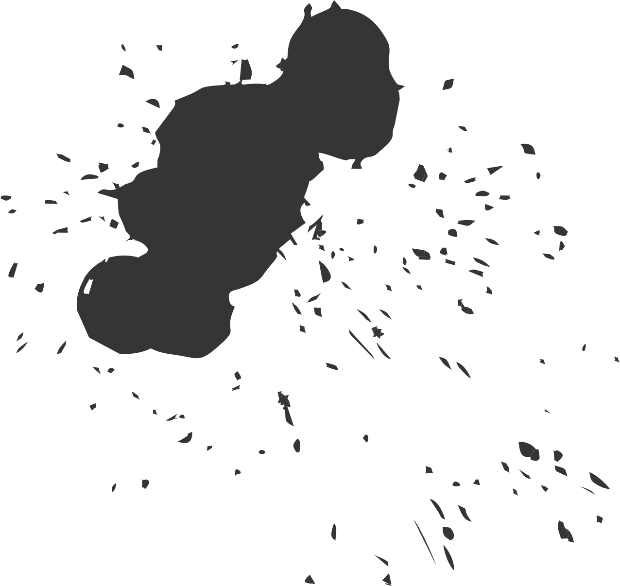 Grunge Texture - Background Twitter Black And White Clipart (1276x1206), Png Download