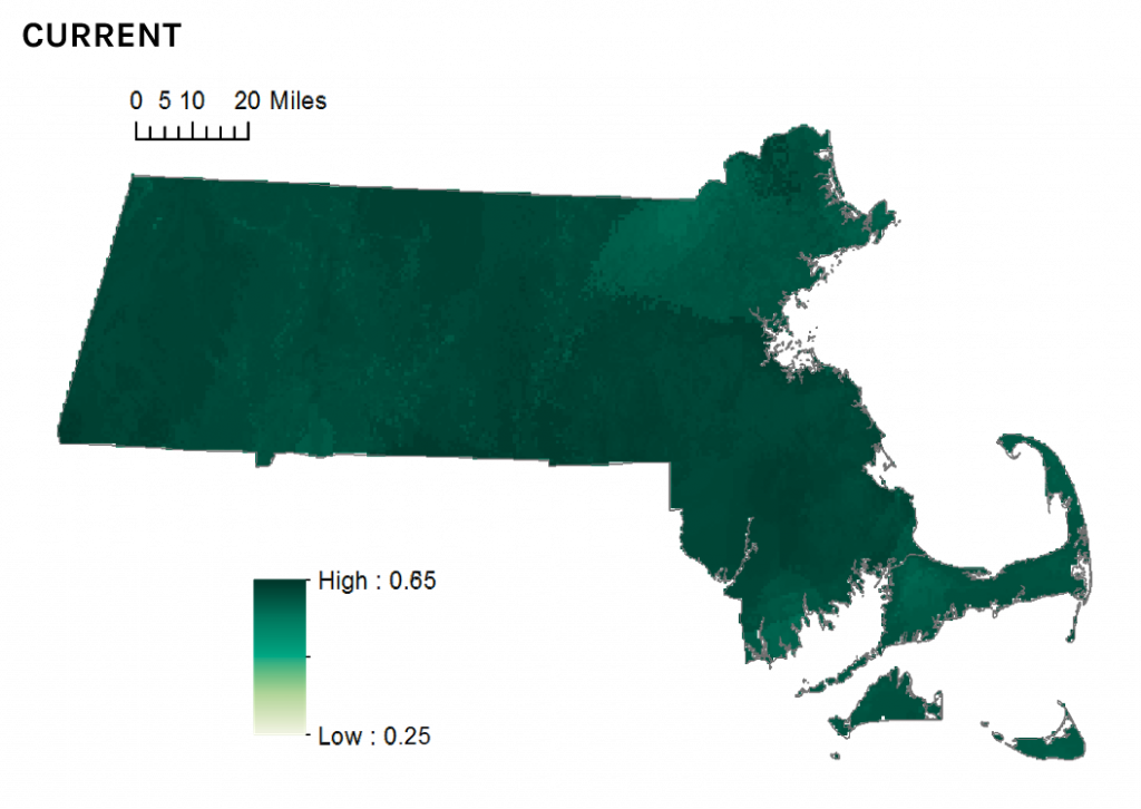 Current Climate Suitability For Ovenbird In Massachusetts - Marijuana Legalization Massachusetts Clipart (1024x726), Png Download