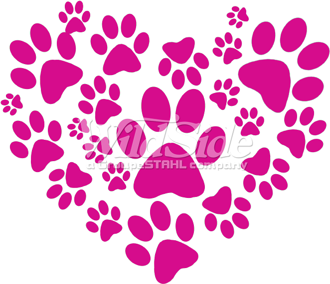 Paw Heart - Pfotenherz Clipart (675x675), Png Download