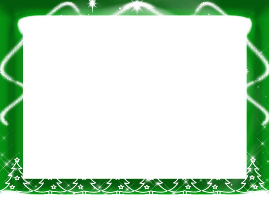 Green Frame Free Png Image - Green Christmas Frames Png Clipart (900x682), Png Download