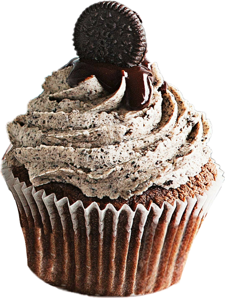 #cupcake #oreo #chocolate #dulce #marrón #tumblr @kirauhl - Cupcake Clipart (787x1042), Png Download