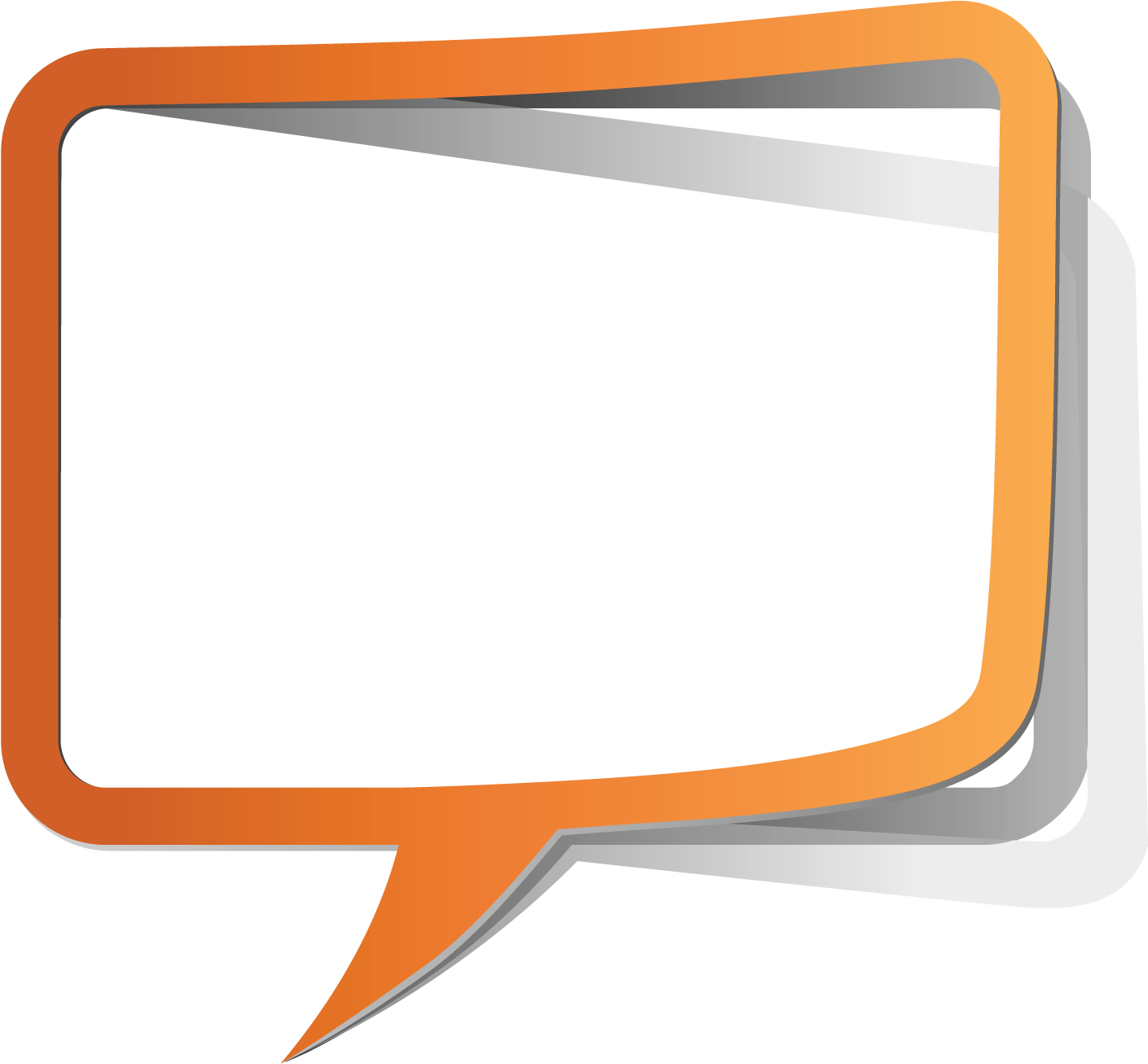 Colorful Speech Bubble Borders - Transparent Orange Chat Bubble Clipart - Png Download (1551x1321), Png Download