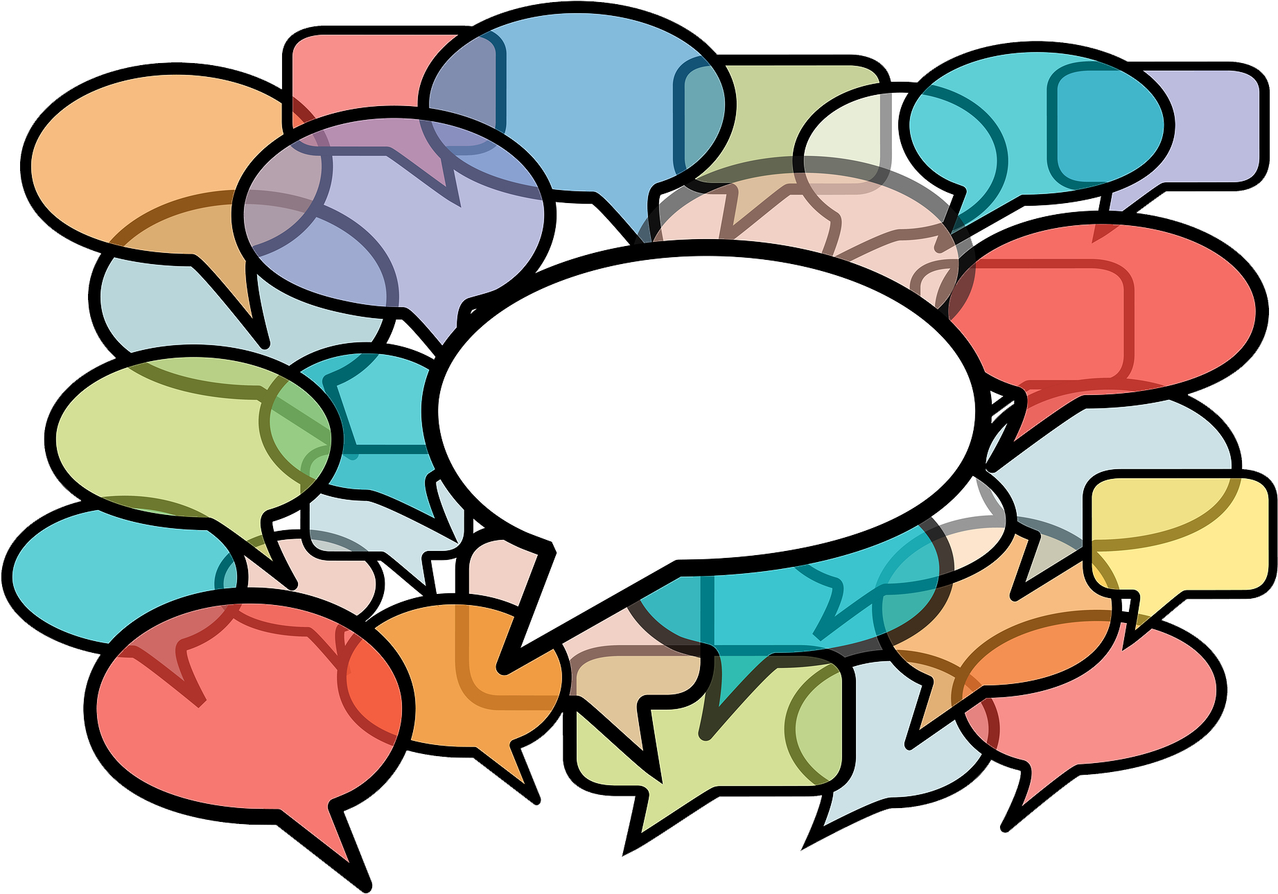 Bigstock Talk In Colors Speech Bubbles 8163794 Speaking Practice Clipart Large Size Png
